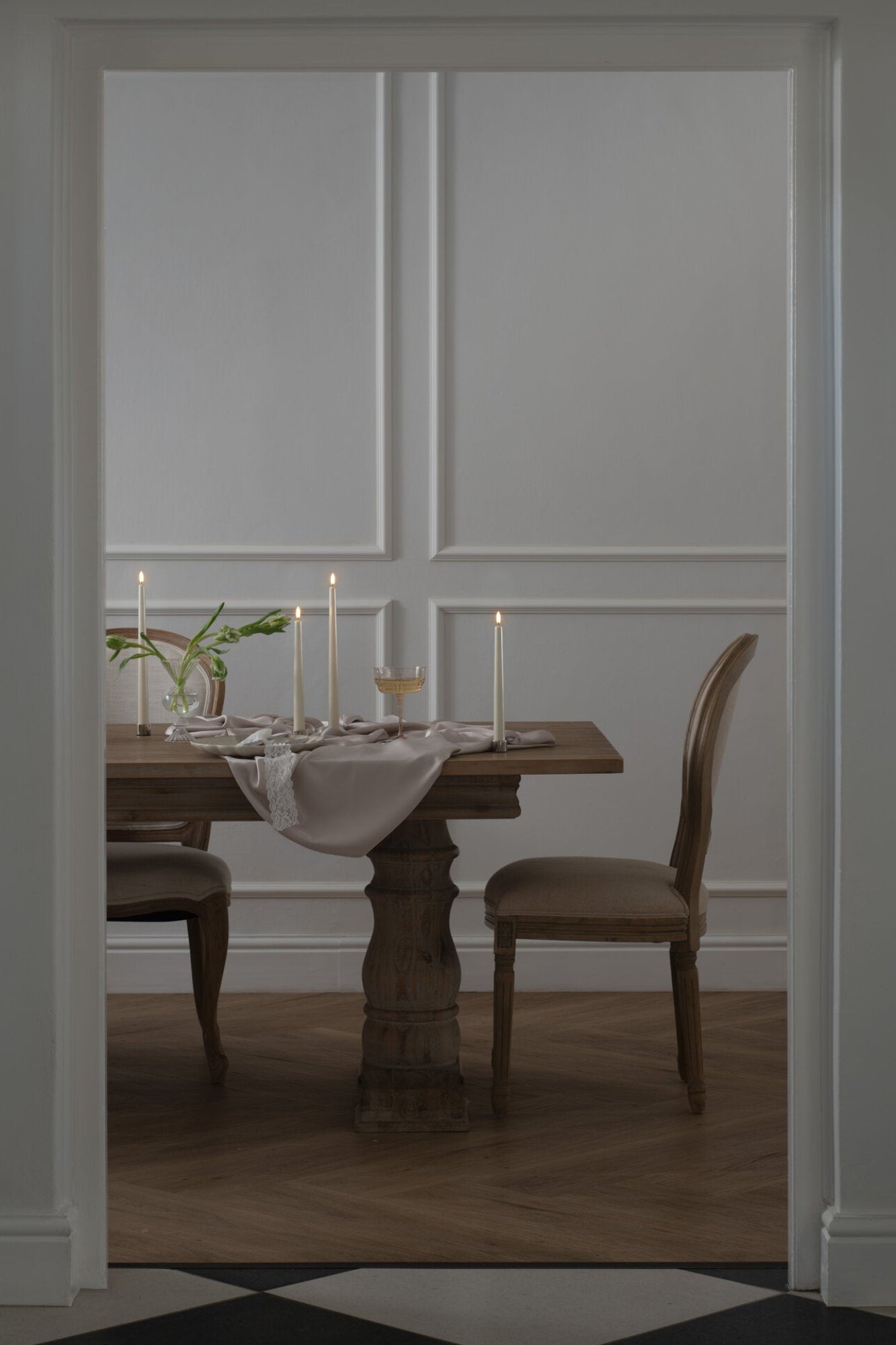 LED kronelys, Pearl Ivory Smooth - 2 stk